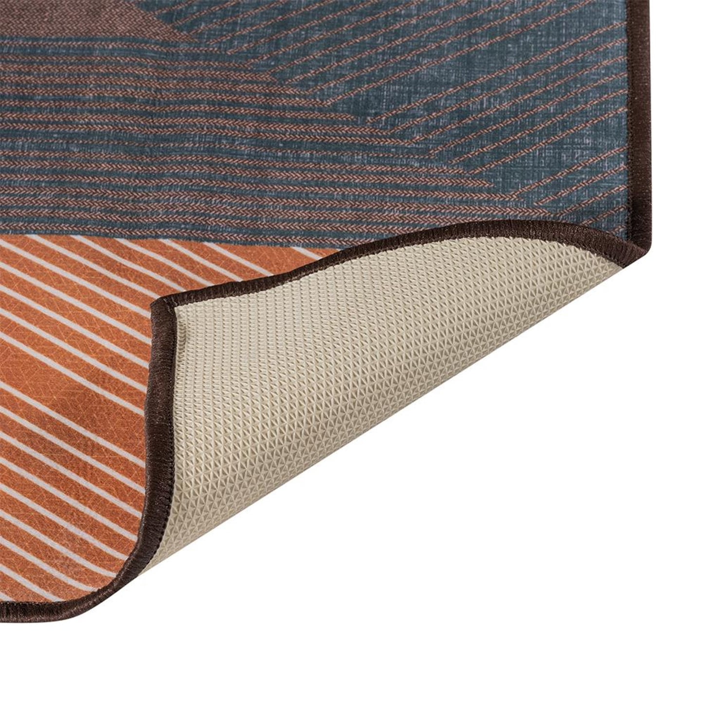 DFOLS Oscar Geometric Printed Area Rug – Modern Multicolor Anti-Skid Carpet