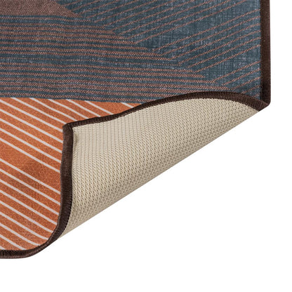 DFOLS Oscar Geometric Printed Area Rug – Modern Multicolor Anti-Skid Carpet