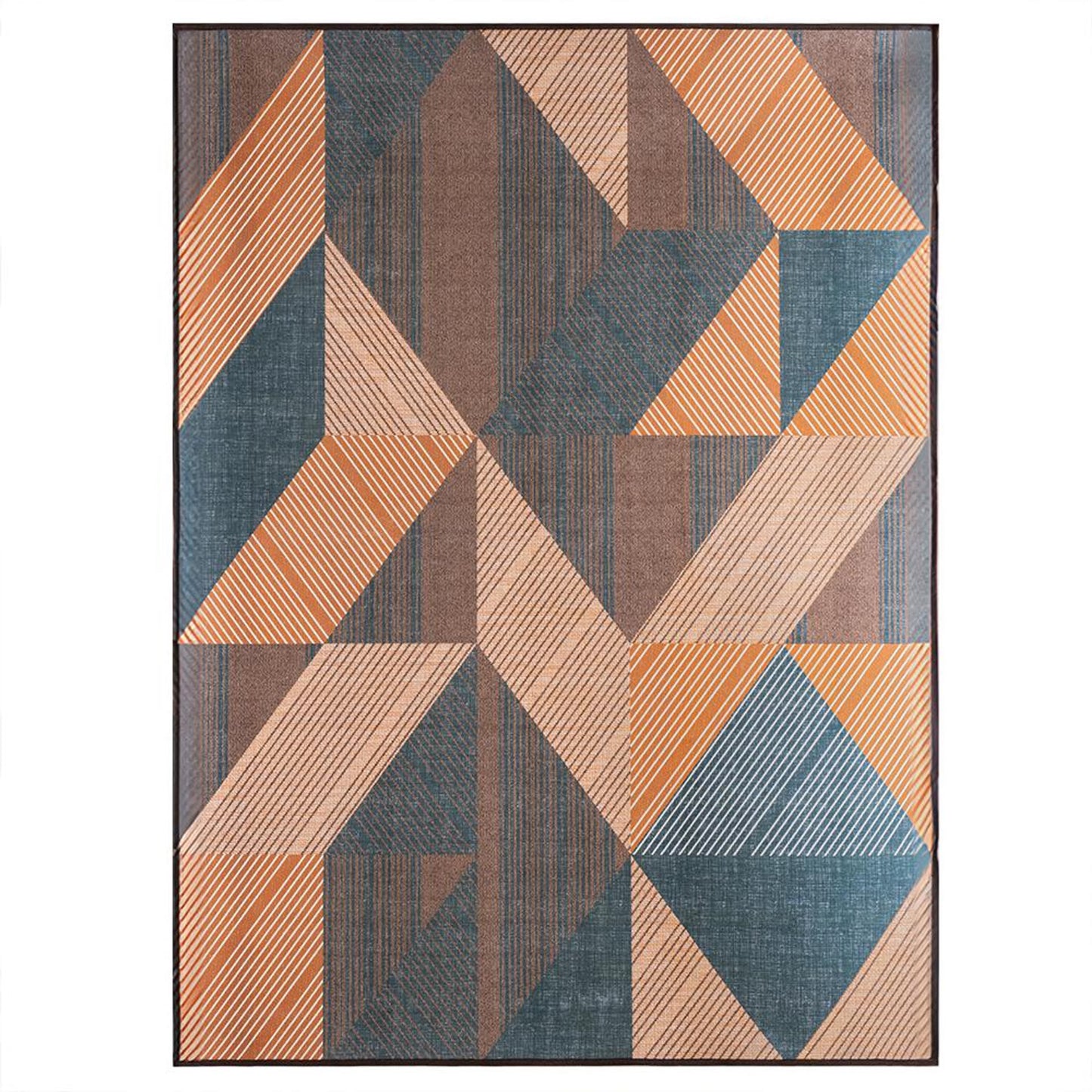 DFOLS Oscar Geometric Printed Area Rug – Modern Multicolor Anti-Skid Carpet