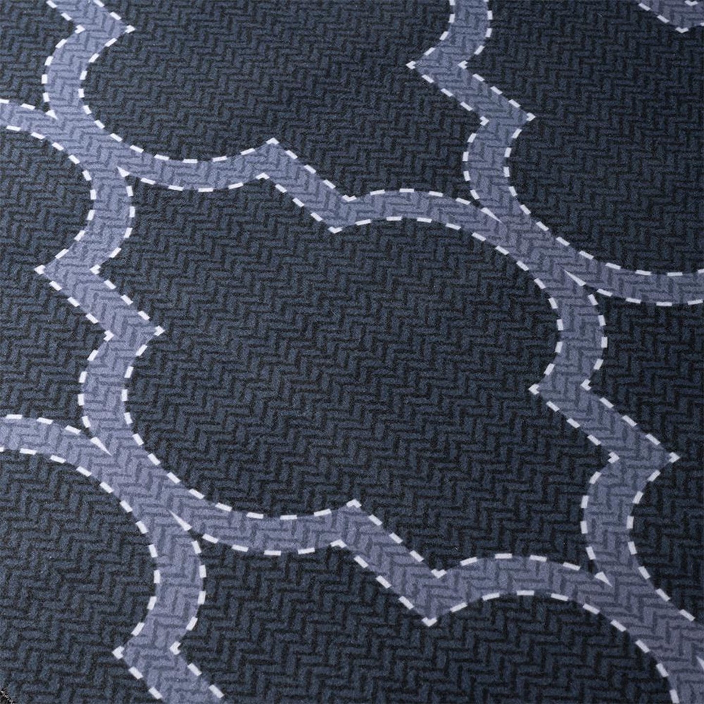 DFOLS Roy Moroccan Pattern Area Rug – Dark Blue Geometric Anti-Skid Carpet
