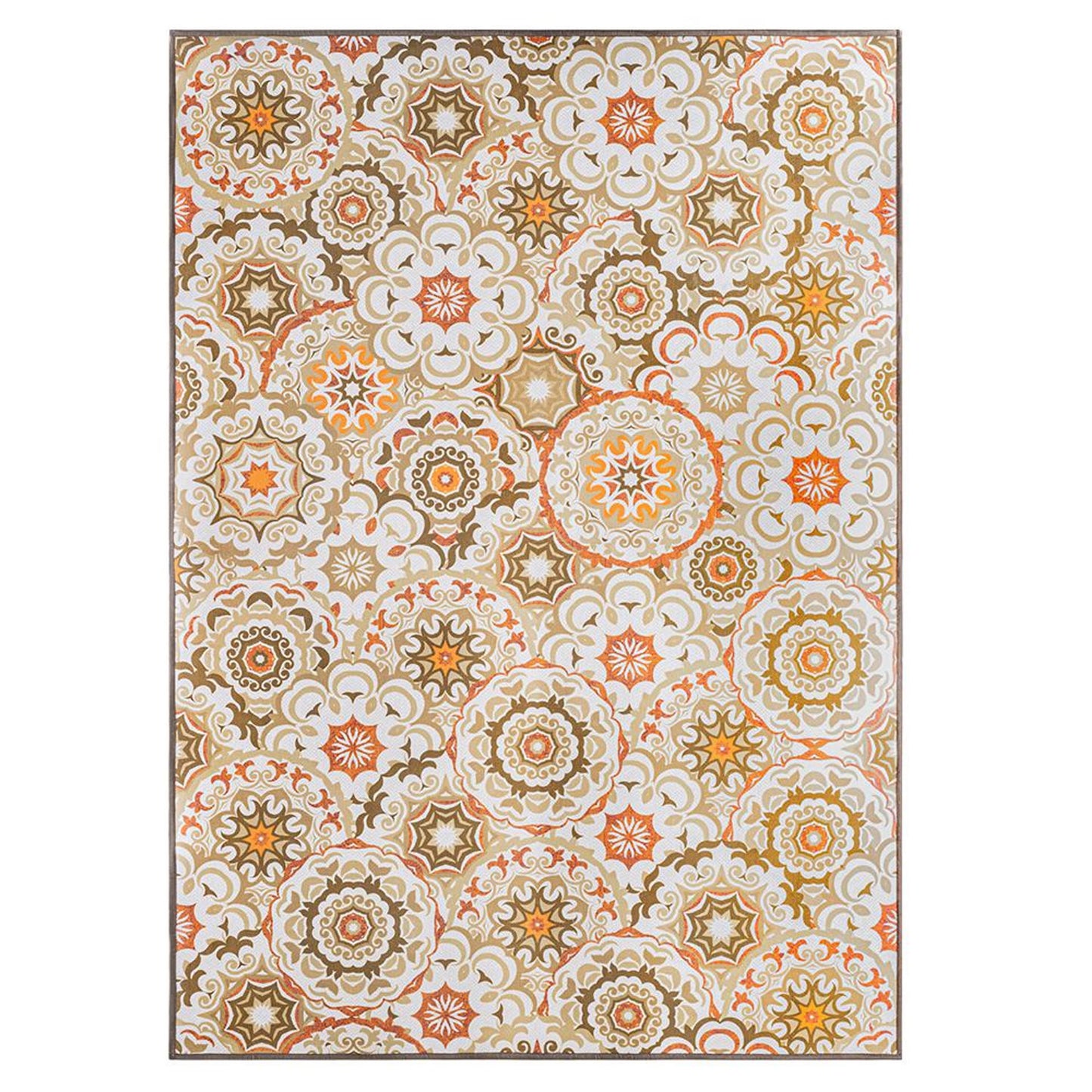DFOLS Tracy Vintage Floral Area Rug – Beige Bohemian Printed Carpet