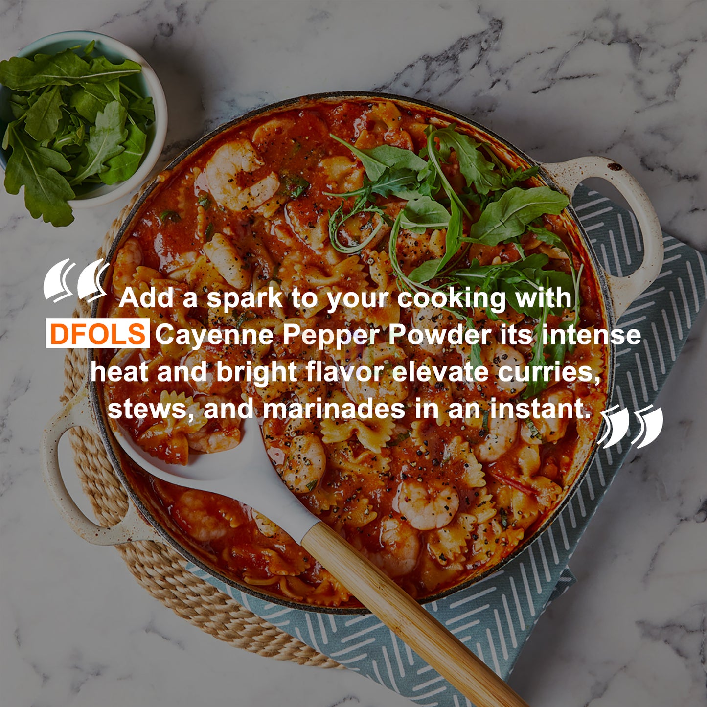 Organic Cayenne Pepper – 100% Pure, Non-GMO, Premium Ground Red Chili Powder, High Heat & Fresh Aroma, All-Natural Spice for Cooking, Seasoning & Wellness - DFOLS