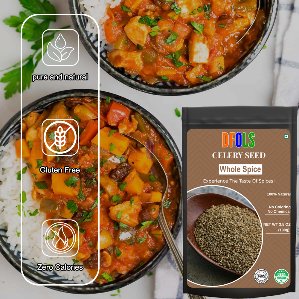DFOLS Celery Seed Whole Spice Cooking 0.22lb 3.5oz 100g セロリシード