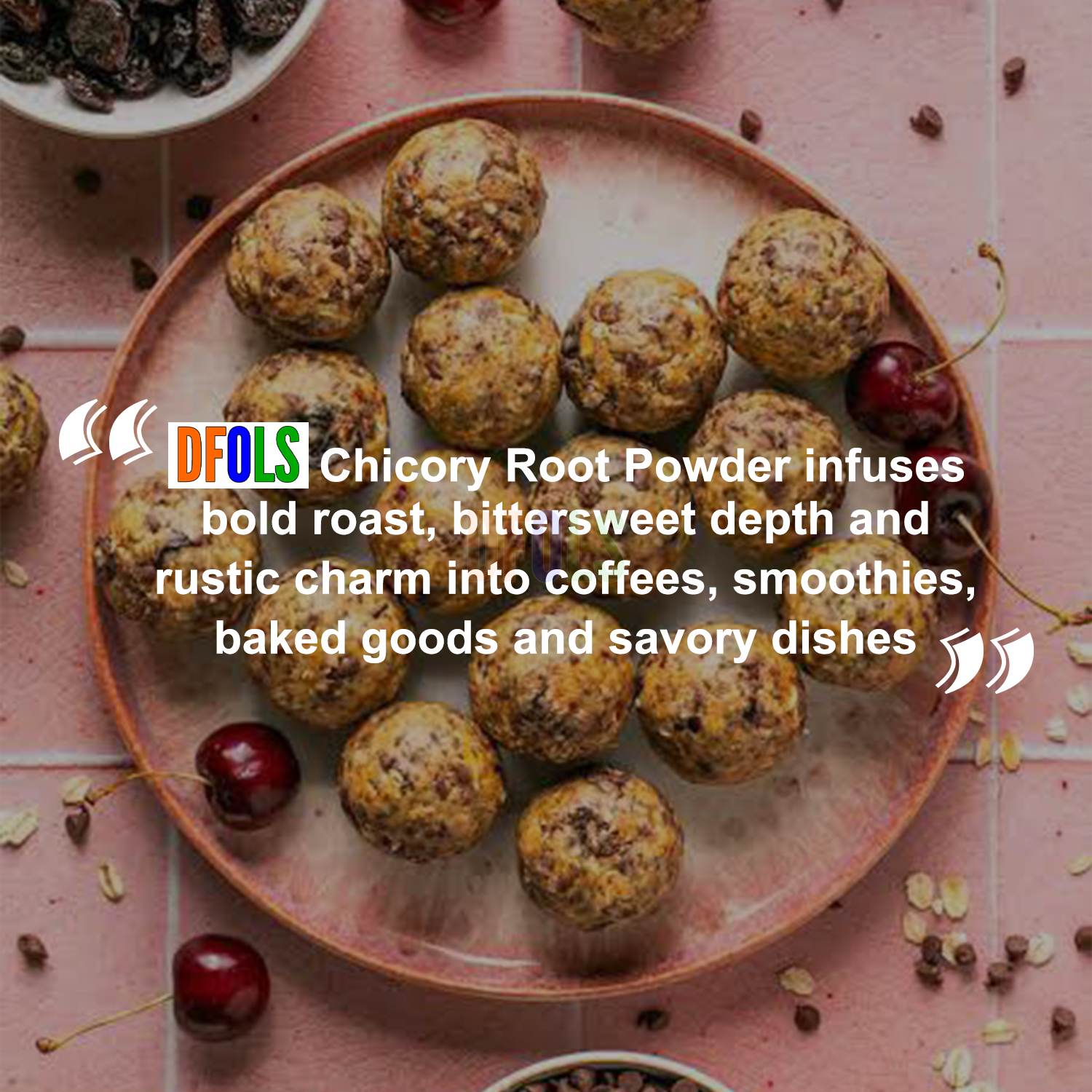 Organic Chicory Root Powder – 100% Pure, Caffeine-Free Coffee Substitute, High in Inulin Fiber, Gluten-Free, Non-GMO, Vegan - DFOLS