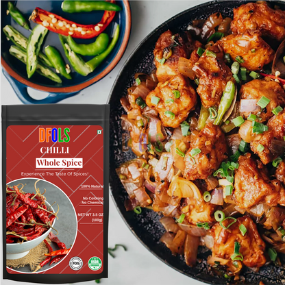 DFOLS Chilli Whole Spice Cooking 0.22lb 3.5oz 100g チリパウダー
