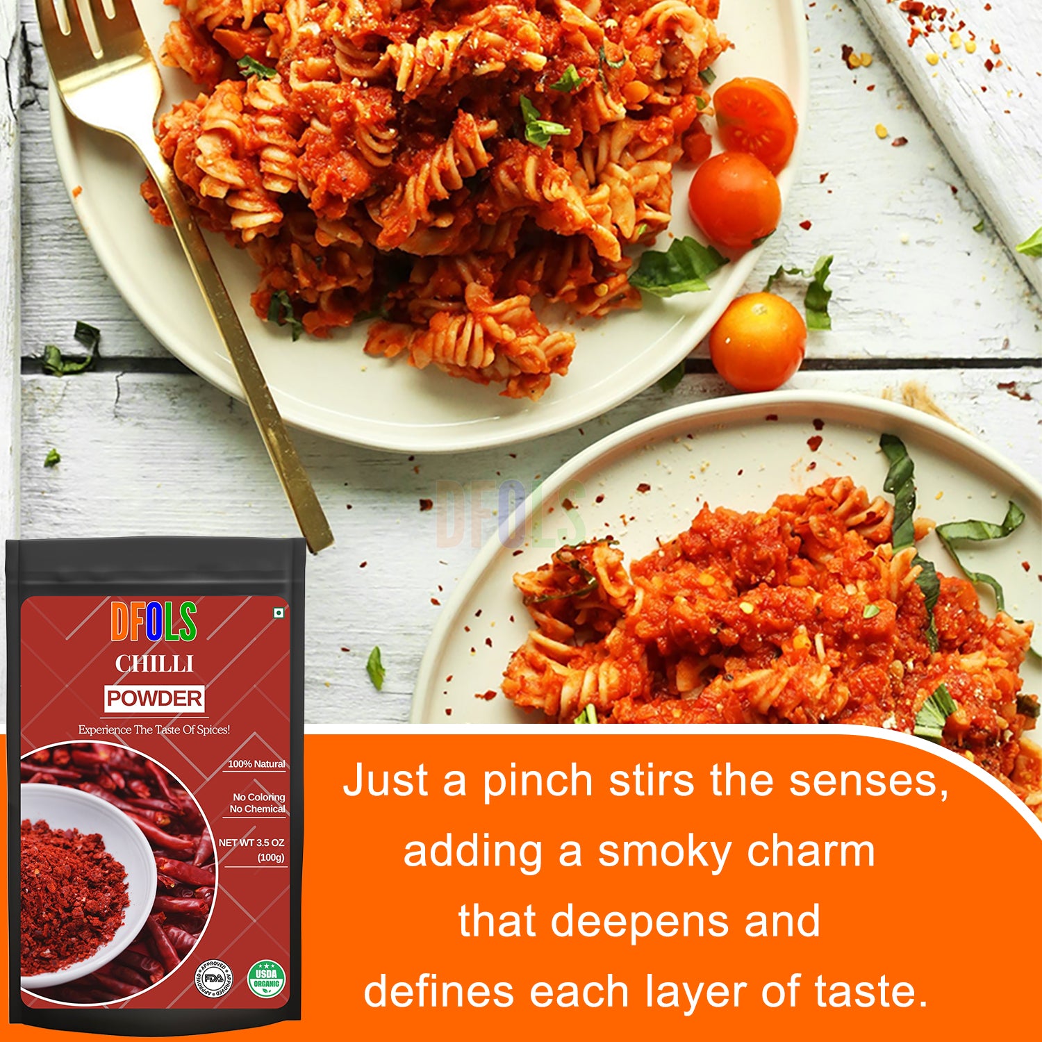 Chili Powder – Aromatic & Spicy Ground Red Chili | Adds Heat to Curries, Soups, Sauces, Marinades & Gravy Dishes | Perfect for Cooking, Seasoning, Blending & Everyday Kitchen Use - DFOLS