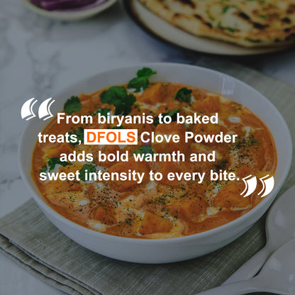 Premium Clove Powder | Aromatic & Freshly Ground Spice for Baking, Curries, Marinades & Beverages | Warm Sweet Flavor Enhancer | Pure, Natural & Essential Kitchen Pantry Ingredient - DFOLS