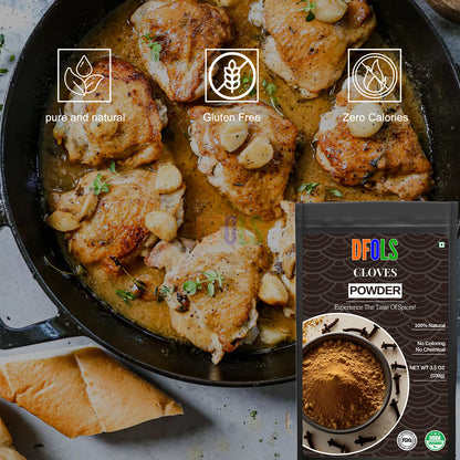 Premium Clove Powder | Aromatic & Freshly Ground Spice for Baking, Curries, Marinades & Beverages | Warm Sweet Flavor Enhancer | Pure, Natural & Essential Kitchen Pantry Ingredient - DFOLS