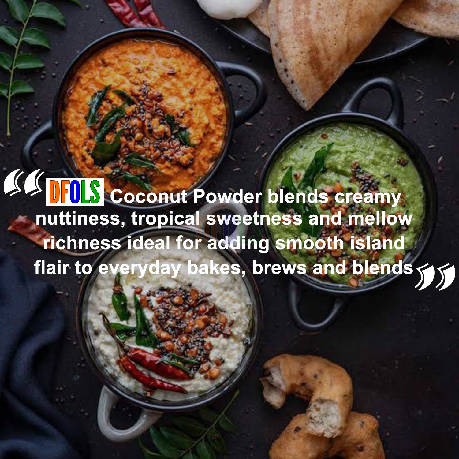 Premium Coconut Powder | Pure, Natural, Unsweetened & Gluten-Free | Great for Baking, Cooking, Smoothies, Keto & Vegan Recipes | Fresh Fine Coconut Blend for Daily Use (XX oz) - DFOLS