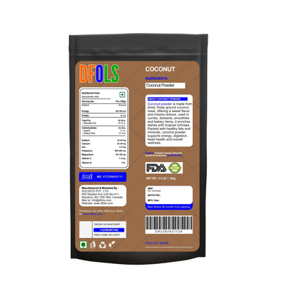 Premium Coconut Powder | Pure, Natural, Unsweetened & Gluten-Free | Great for Baking, Cooking, Smoothies, Keto & Vegan Recipes | Fresh Fine Coconut Blend for Daily Use (XX oz) - DFOLS