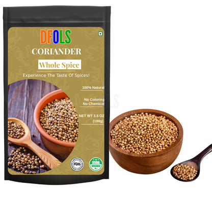 DFOLS Coriander Whole Spice Cooking 0.22lb 3.5oz 100g コリアンダーパウダー