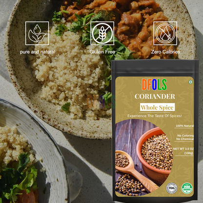 DFOLS Coriander Whole Spice Cooking 0.22lb 3.5oz 100g コリアンダーパウダー