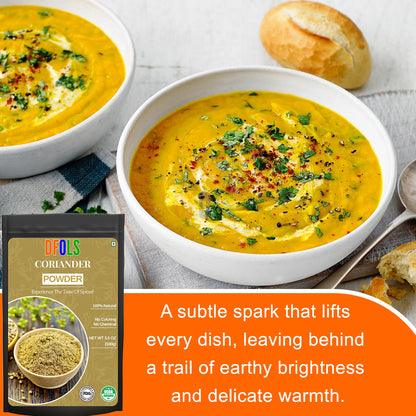 Premium Coriander Powder – Fresh, Aromatic & Flavorful Spice for Cooking, Curries, Soups & Sauces | Pure & Natural Essential Pantry Staple - DFOLS