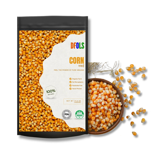 Organic Corn Kernels for Popcorn – 100% Natural, Non-GMO, Hand-Picked & Pesticide-Free | Premium Quality Popcorn Maize for Home Cooking & Snacking