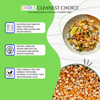 Organic Corn Kernels for Popcorn – 100% Natural, Non-GMO, Hand-Picked & Pesticide-Free | Premium Quality Popcorn Maize for Home Cooking & Snacking