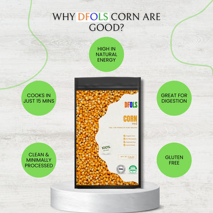 Organic Corn Kernels for Popcorn – 100% Natural, Non-GMO, Hand-Picked & Pesticide-Free | Premium Quality Popcorn Maize for Home Cooking & Snacking