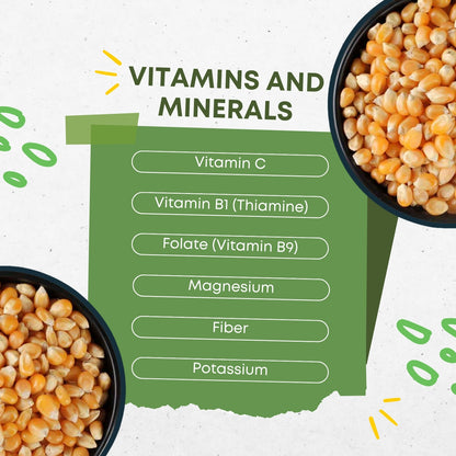 Organic Corn Kernels for Popcorn – 100% Natural, Non-GMO, Hand-Picked & Pesticide-Free | Premium Quality Popcorn Maize for Home Cooking & Snacking