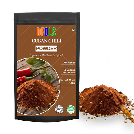 Cuban Chili Powder 4 oz – Organic Smoky & Spicy Cuban Seasoning Blend for Authentic Flavor | Ideal for Rubs, Marinades, Tacos, Soups & Stews | All-Natural Premium Spice - DFOLS