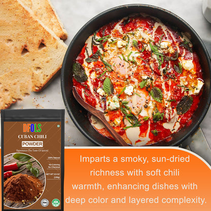 Cuban Chili Powder 4 oz – Organic Smoky & Spicy Cuban Seasoning Blend for Authentic Flavor | Ideal for Rubs, Marinades, Tacos, Soups & Stews | All-Natural Premium Spice - DFOLS