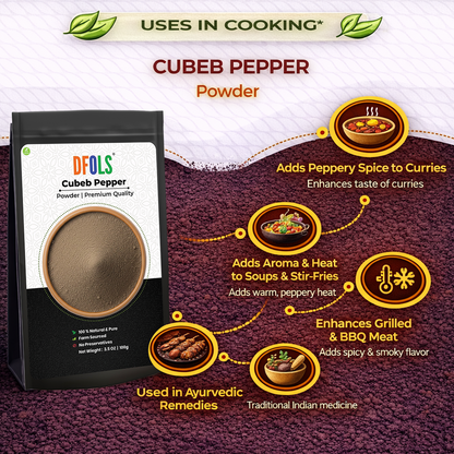 Dfols Cubeb Pepper Powder 100g (3.5oz / 0.22lb) Pure Natural Spice – キュベブペッパー
