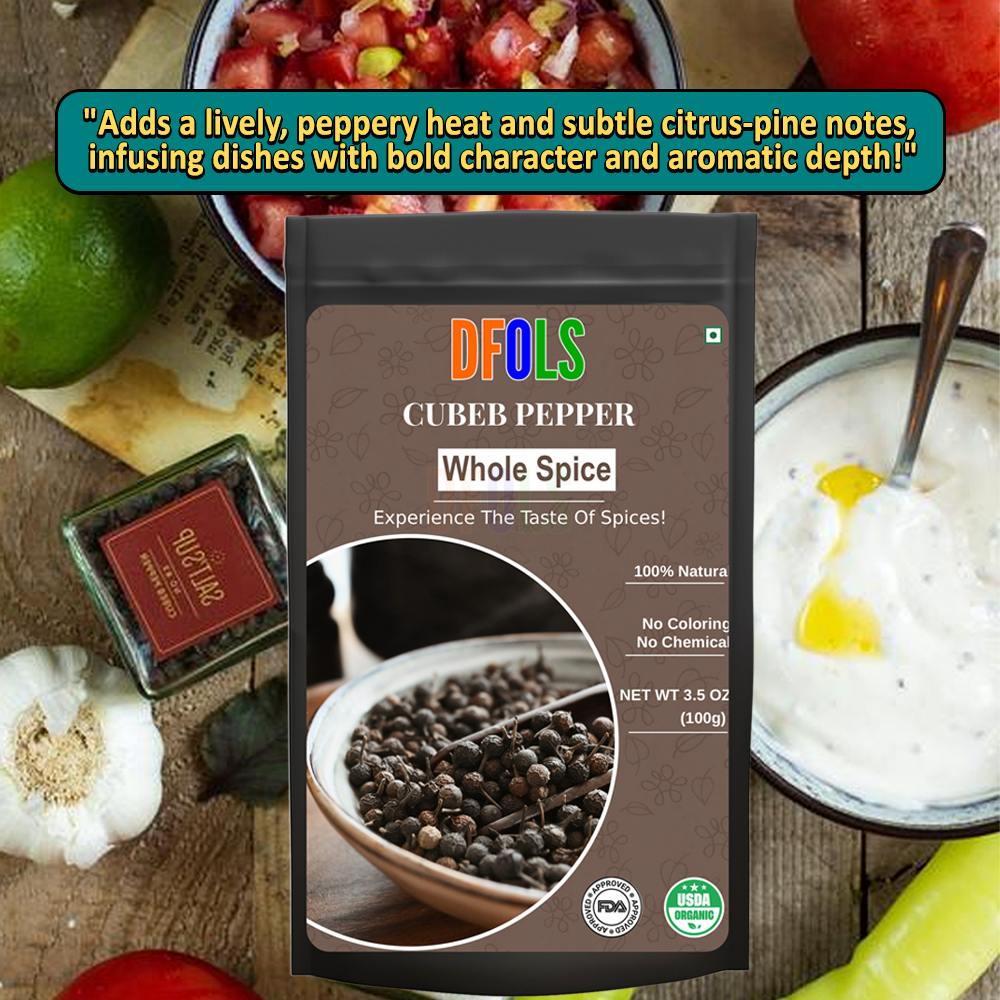 DFOLS Cubeb Pepper Whole Spice Cooking 0.22lb 3.5oz 100g ジャワコショウ