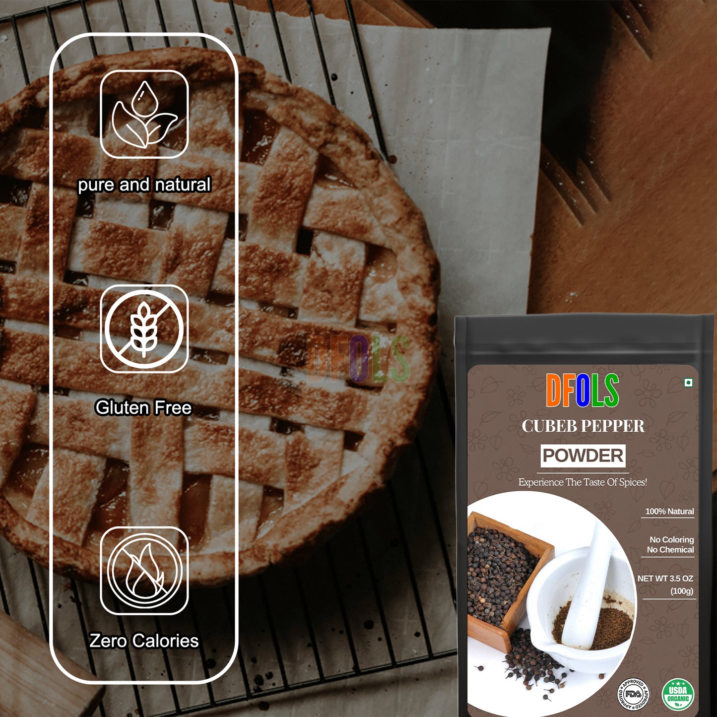 Cubeb Pepper 3.5oz – Premium Grade Java Pepper from Indonesia | Pure, Natural & Gluten-Free | Whole Cubeb Seeds for Cooking, Seasoning & W - DFOLS