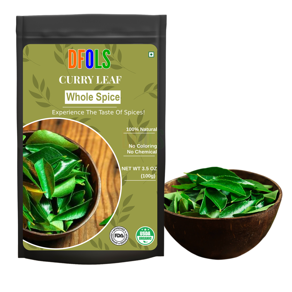 DFOLS Curry Leaf Whole Spice Cooking 0.22lb 3.5oz 100g カレーリーフ