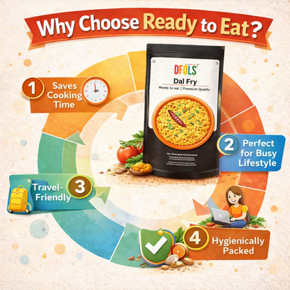 DFOLS Dal Fry Ready to Eat Indian Lentil Curry 0.49lb 7.76oz 220g ダールフライ