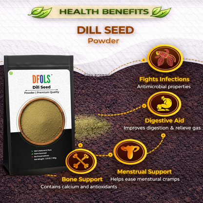 Dfols Dill Seed Powder 100g (3.5oz / 0.22lb) Pure Natural Indian Spice – ディルシードパウダー