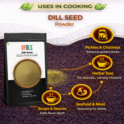 Dfols Dill Seed Powder 100g (3.5oz / 0.22lb) Pure Natural Indian Spice – ディルシードパウダー