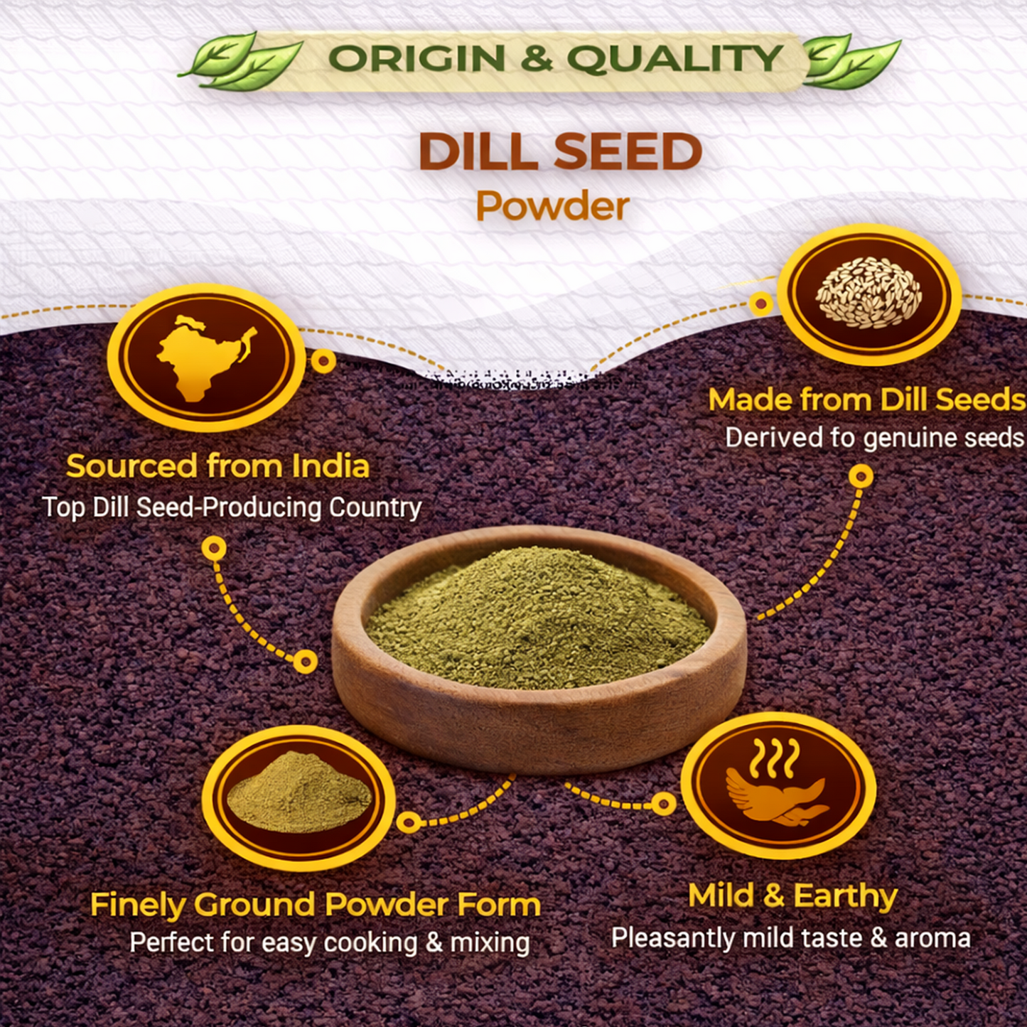 Dfols Dill Seed Powder 100g (3.5oz / 0.22lb) Pure Natural Indian Spice – ディルシードパウダー