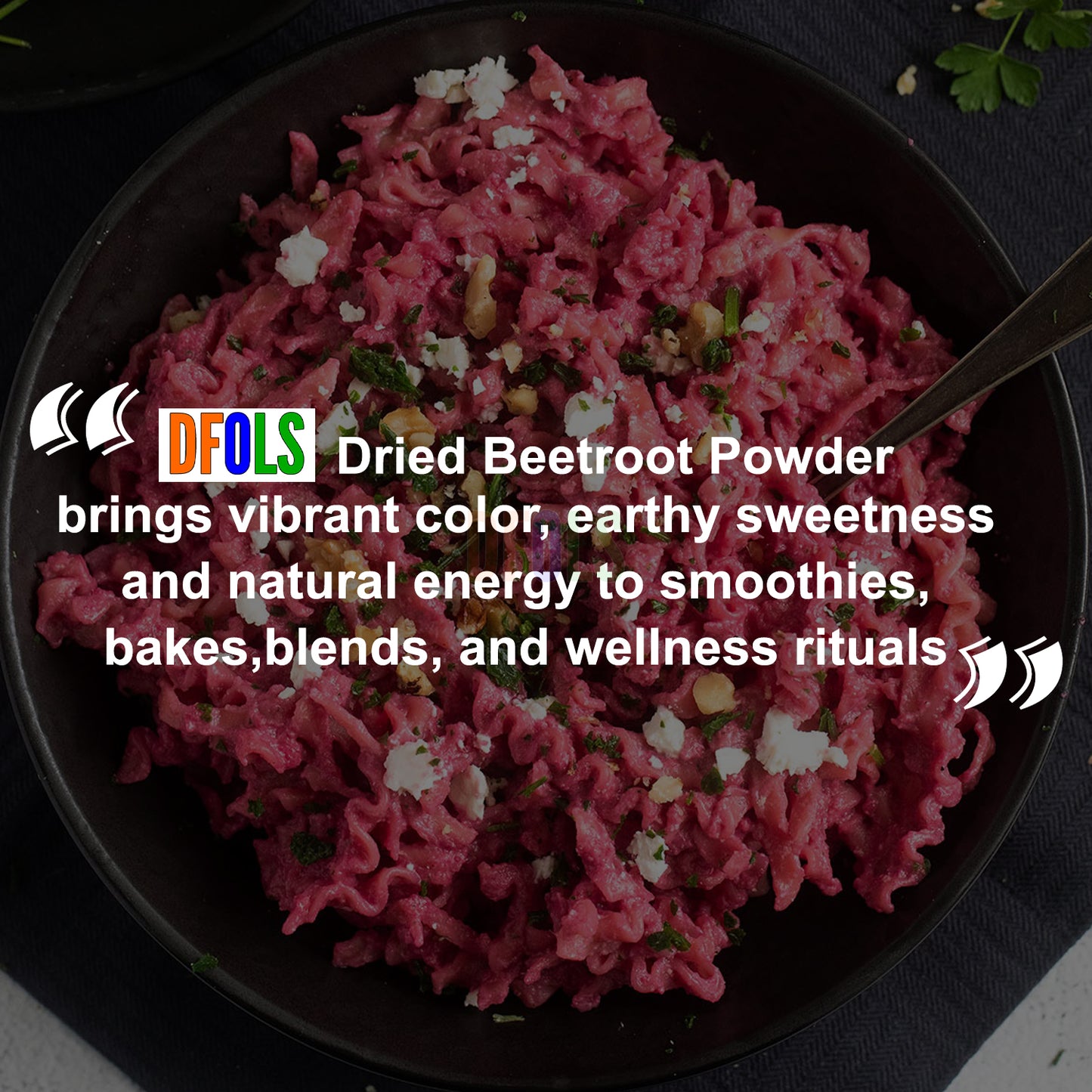 Natural Dried Beetroot Powder - Antioxidant-Rich Superfood for Health and Wellness - Supports Heart Health, Detox, and Athletic Performance - DFOLS