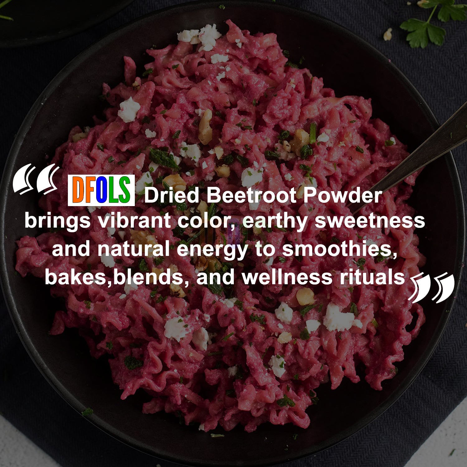 Natural Dried Beetroot Powder - Antioxidant-Rich Superfood for Health and Wellness - Supports Heart Health, Detox, and Athletic Performance - DFOLS