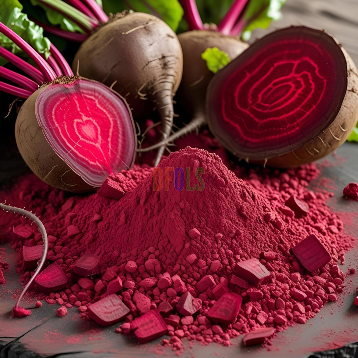 Natural Dried Beetroot Powder - Antioxidant-Rich Superfood for Health and Wellness - Supports Heart Health, Detox, and Athletic Performance - DFOLS