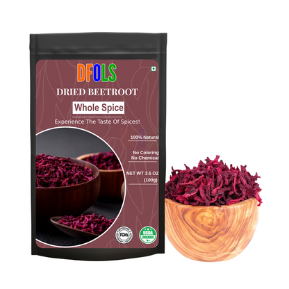 DFOLS Dried Beetroot Whole Spice – Premium Quality Natural Ingredient 0.22lb 3.5oz 100g ビートルート