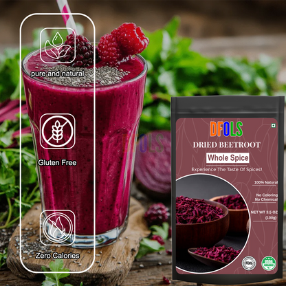 DFOLS Dried Beetroot Whole Spice – Premium Quality Natural Ingredient 0.22lb 3.5oz 100g ビートルート