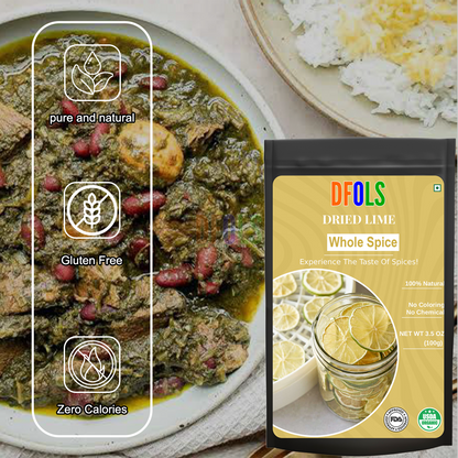 DFOLS Dried Lime Whole Spice Cooking 0.22lb 3.5oz 100g 乾燥ライム