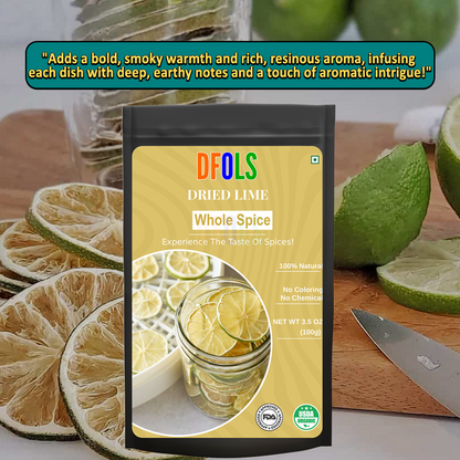 DFOLS Dried Lime Whole Spice Cooking 0.22lb 3.5oz 100g 乾燥ライム