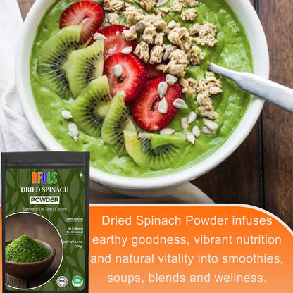 Organic Dried Spinach Powder | Nutrient-Rich Superfood | High in Iron & Antioxidants | Ideal for Smoothies, Cooking, Baking, Juices & Supplements | Pure, Natural, Vegan, Gluten-Free
