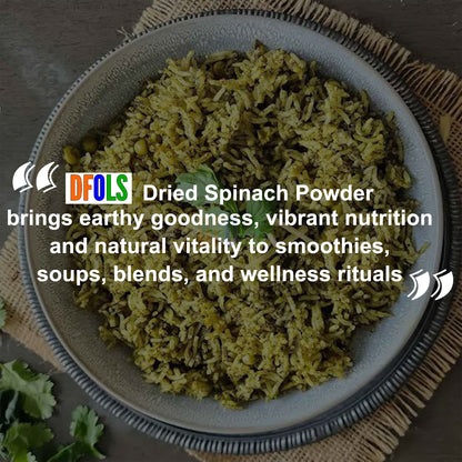 Organic Dried Spinach Powder | Nutrient-Rich Superfood | High in Iron & Antioxidants | Ideal for Smoothies, Cooking, Baking, Juices & Supplements | Pure, Natural, Vegan, Gluten-Free
