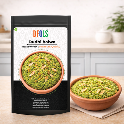 Dfols Dudhi Halwa Ready to Eat Indian Bottle Gourd Dessert 3.52oz 100g ドゥディハルワ