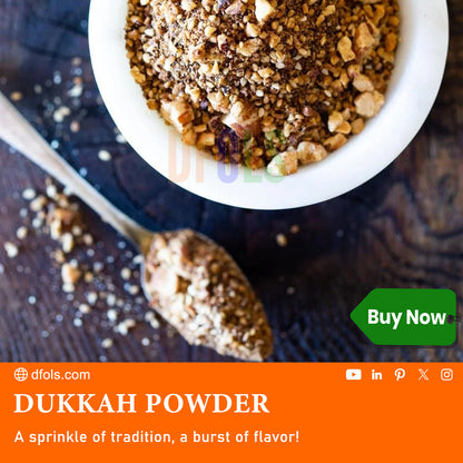 Authentic Dukkah Powder – Premium Nut & Spice Blend for Dipping, Cooking & Snacking – Vegan, Gluten-Free, No Preservatives – Classic Middle Eastern Flavor - DFOLS