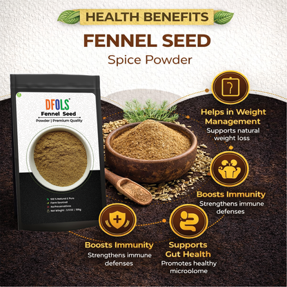 Dfols Fennel Seed Powder 100g (3.5oz / 0.22lb) Pure Natural Indian Spice – フェンネルパウダー