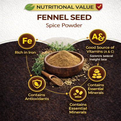 Dfols Fennel Seed Powder 100g (3.5oz / 0.22lb) Pure Natural Indian Spice – フェンネルパウダー