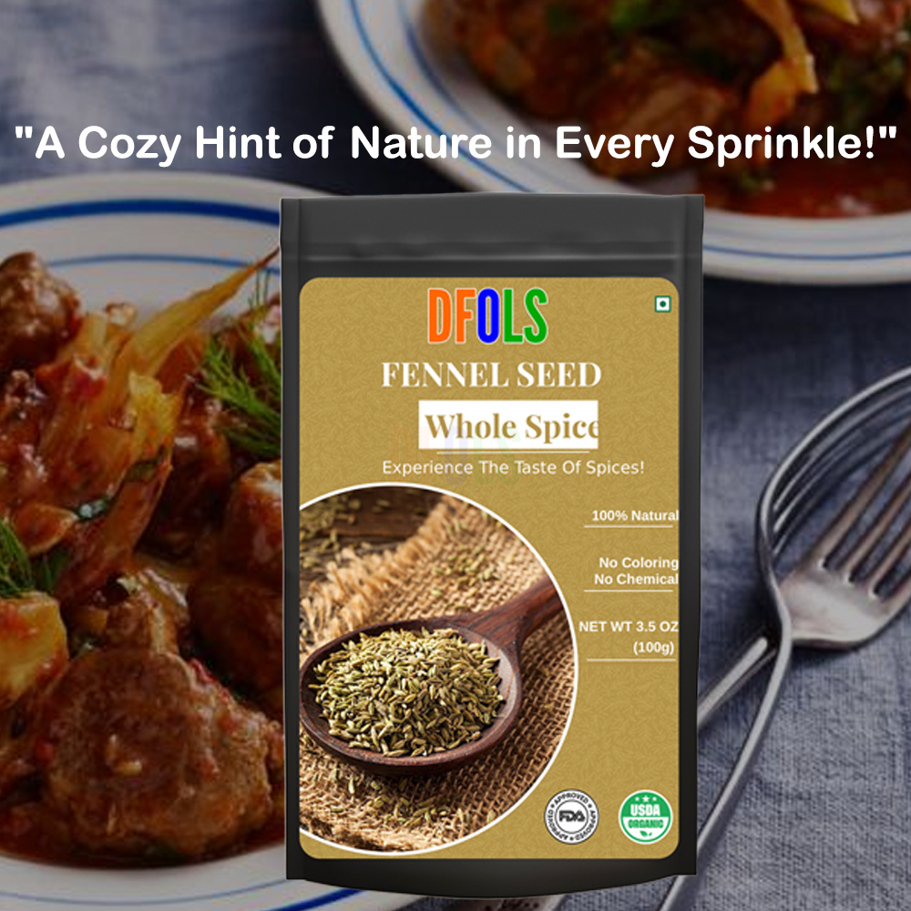 DFOLS Fennel Seeds Whole Spice Cooking 0.22lb 3.5oz 100g フェンネルシード