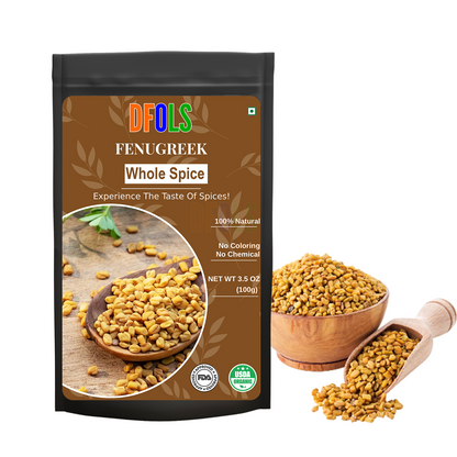 DFOLS Fenugreek Whole Spice Cooking 0.22lb 3.5oz 100g フェヌグリークパウダー