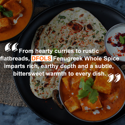 DFOLS Fenugreek Whole Spice Cooking 0.22lb 3.5oz 100g フェヌグリークパウダー