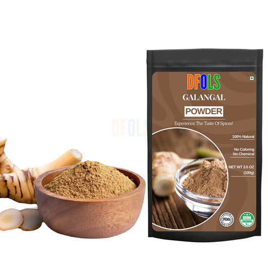Premium Galangal Powder – Authentic Galanga Spice Seasoning for Thai, Indonesian & Malaysian Dishes | Aromatic Root Powder for Curries, Soups, Stir-Fries & Asian Recipes - DFOLS
