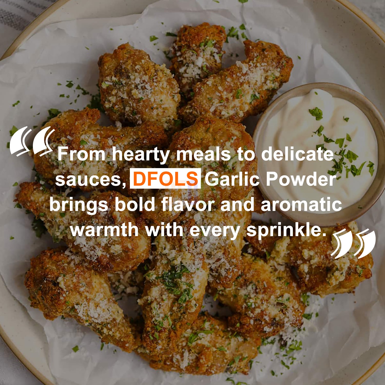 Garlic Powder | Pure & Flavorful Ground Spice for Cooking | Enhances Curries, Stews, Sauces, Marinades, Snacks & Seasoning | Aromatic, Fine Texture, Kitchen Essentia - DFOLS