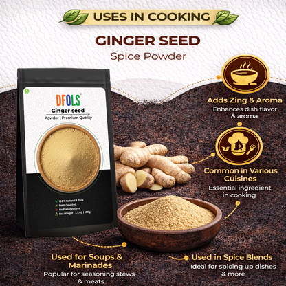 Dfols Ginger Powder 100g (3.5oz / 0.22lb) Pure Natural Indian Spice – ジンジャーパウダー